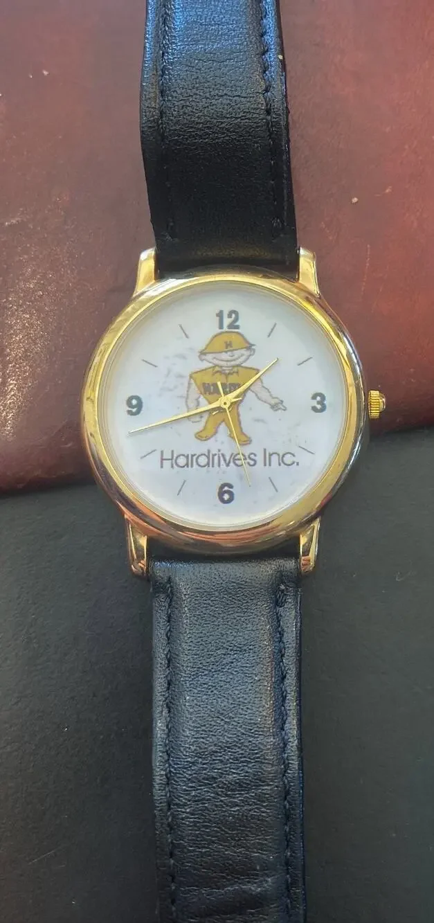 Women's 37mm Gold Tone Hardrives Inc Watch by Uptown Watches